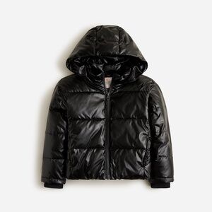 J.Crew crewcuts Girls' metallic cropped puffer jacket with PrimaLoft